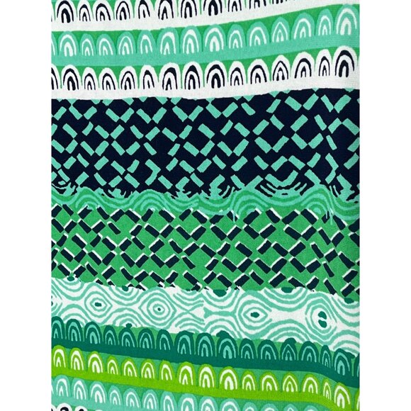 Donna Morgan Size 6 Green Pattern Sheath Dress | Short Sleeve Work to Weekend - Picture 7 of 9